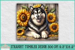 20oz Alaskan Malamute Skinny Tumbler | Rustic Sunflowers Product Image 2
