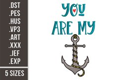 You Are My Anchor | Embroidery Design Product Image 1