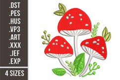Mashrooms | Embroidery Design Product Image 1
