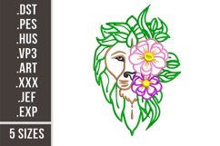 Floral Lion | Embroidery Design Product Image 1