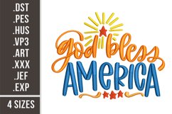 God Bless America | Embroidery Design Product Image 1