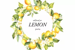 Watercolor Lemon clipart - Watercolor lemons png - Citrus Product Image 1