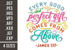 Every Gift Comes From Above | Embroidery Design Product Image 1