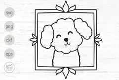 Bichon Frise Doodle SVG, Bichon Puppy PNG for Sublimation Product Image 1