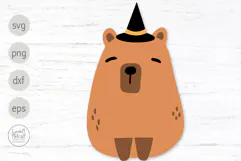 Witch Capybara For Halloween Svg and Png Files for Cricut Product Image 1