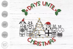 Christmas Countdown Svg File, Holiday Dogs and Cats Svg Product Image 1