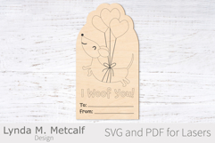 Dachshund Paintable Valentine Card Laser Svg File Product Image 1