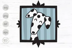 Dalmatian SVG, Framed Dalmatian Png for Sublimation Product Image 1