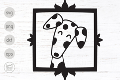Dalmatian Doodle SVG, Framed Dalmatian Png for Sublimation Product Image 1
