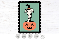 Halloween Dog Svg, Cute Witch Clipart, Dalmation Witch Product Image 1