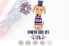 Party Like It's 1776 Dog. America's 250th Birthday Product Image 1