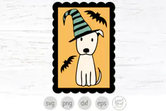 Halloween Dog with Bats Svg, Witch Puppy Clipart Png Product Image 1