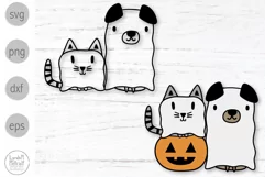 Ghost Pets, Halloween Pets svg, Cat and Dog Svg Product Image 1