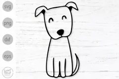 Happy Pit Bull Svg, American Pit Bull Puppy Png Product Image 1