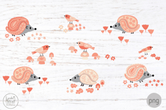 Pink Hedgehogs for Libby Glass Can, Summer Cats Svg Product Image 2