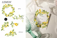 Watercolor Lemon clipart - Watercolor lemons png - Citrus Product Image 2