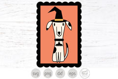 Halloween Witch Dog Svg. Spooky Dog Clipart Png Product Image 1