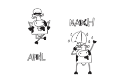 Cow-lendar Dingbats Product Image 9