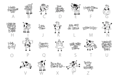 Cow-lendar Dingbats Product Image 4