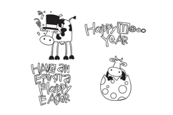 Cow-lendar Dingbats Product Image 5