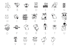 Cutie Capybara Dingbats Product Image 3