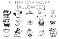 Cutie Capybara Halloween Dingbats Product Image 1