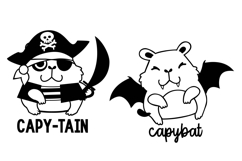 Cutie Capybara Halloween Dingbats Product Image 4