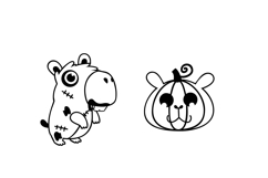 Cutie Capybara Halloween Dingbats Product Image 6