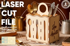 Cutlery Box - laser cut file, SVG DXF plan for laser machine Product Image 1