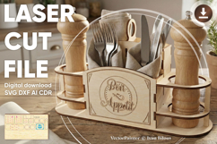 Cutlery stand, spoon holder, salty - laser cut file Product Image 1