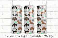 Dachshund Tumbler Wrap, Sublimation, Dog Tumbler PNG, Wrap Product Image 1