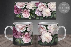 Garden Flowers Mug Wrap. Floral Mug Sublimation. 11&amp;15 oz Product Image 1