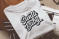 Santa Baby svg retro christmas shirt design funny quote png Product Image 1