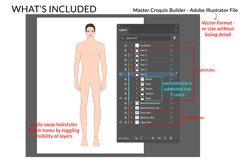 Male Colored Figures with Hair Product Image 5