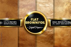 Flat Brown Foil Digital Papers - 04 Variations Product Image 1
