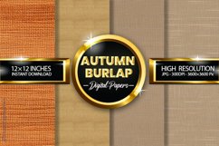 Autumn Burlap Digital Papers - 04 Variations Product Image 1
