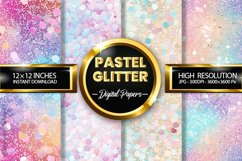 Pastel Glitter Digital Papers - 04 Variations Product Image 1