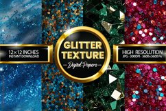 Glitter Texture Digital Papers - 04 Variations Product Image 1