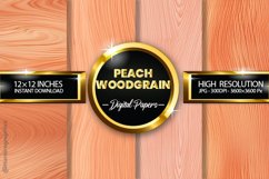 Peach Woodgrain Digital Papers - 04 Variations Product Image 1