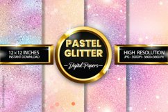 Pastel Glitter Digital Papers - 04 Variations Product Image 1