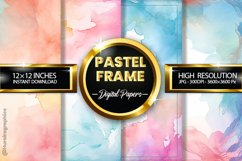 Pastel Frame Digital Papers - 04 Variations Product Image 1
