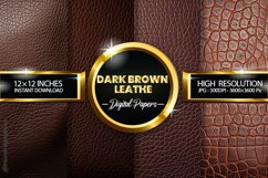 Dark Brown Leather Digital Papers - 04 Variations Product Image 1