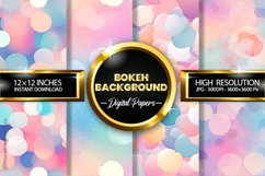 Bokeh Background Digital Papers - 04 Variations Product Image 1