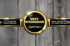 Gray Woodgrain Digital Papers - 04 Variations Product Image 1
