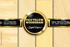Pale Yellow Woodgrain Digital Papers - 04 Variations Product Image 1