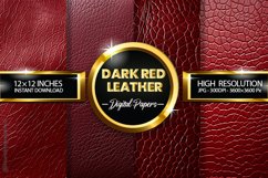 Dark Red Leather Digital Papers - 04 Variations Product Image 1