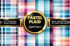 Pastel Plaid Digital Papers - 04 Variations Product Image 1