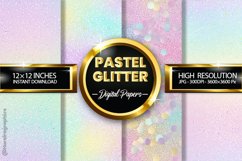 Pastel Glitter Digital Papers - 04 Variations Product Image 1
