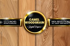 Camel Woodgrain Digital Papers - 04 Variations Product Image 1