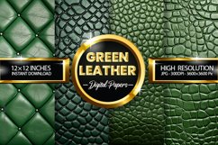 Green leather Digital Papers - 04 Variations Product Image 1